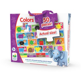 Puzzle mare Educativ de podea sa invatam Culori si Forme in engleza 50 piese 91.44x60.96 cm